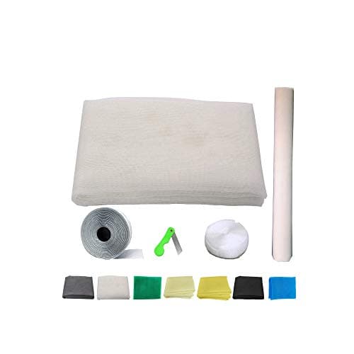 SAI PRASEEDA Mosquito Net for Window with Fiber Glass Mesh 5/10feet(150/300cm) 60/120Inches 1 Year Guarantee Without Stitched (White Color) 200GSM No:57