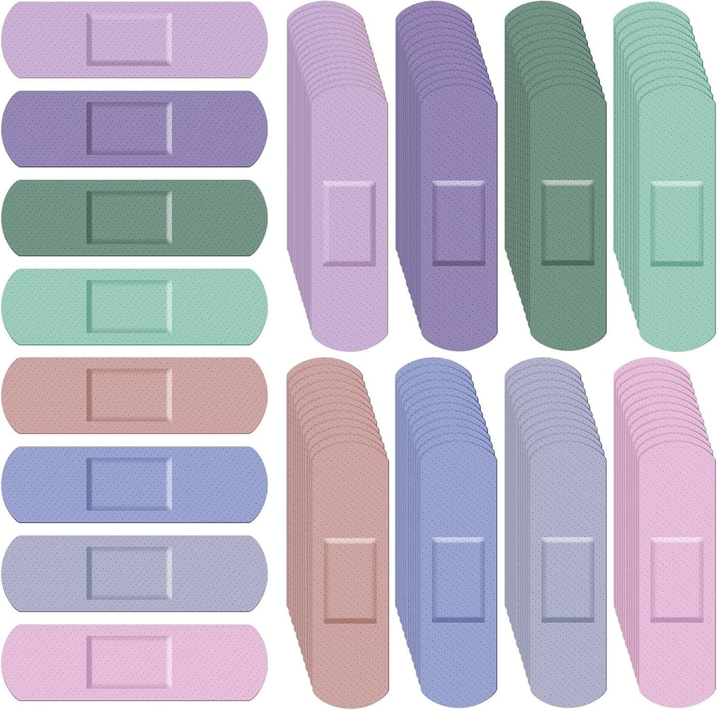 Weewooday 120 Pcs Kids Waterproof Bandages Bulk Colorful Flexible Shot Bandages Morandi Colors Teachers Students Assorted Breathable Strip for Skin Finger Wrap Family Child Toddler 8 Colors