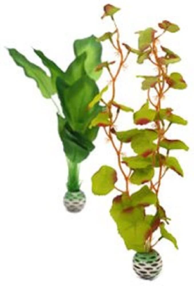 biOrb Medium Green Silk Plant Set, Colorful and Durable Aquarium Decorations