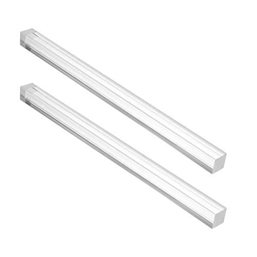 uxcell Acrylic Rod Square Shape PMMA Bar 0.6" x 0.6" x 10" Clear 2Pcs