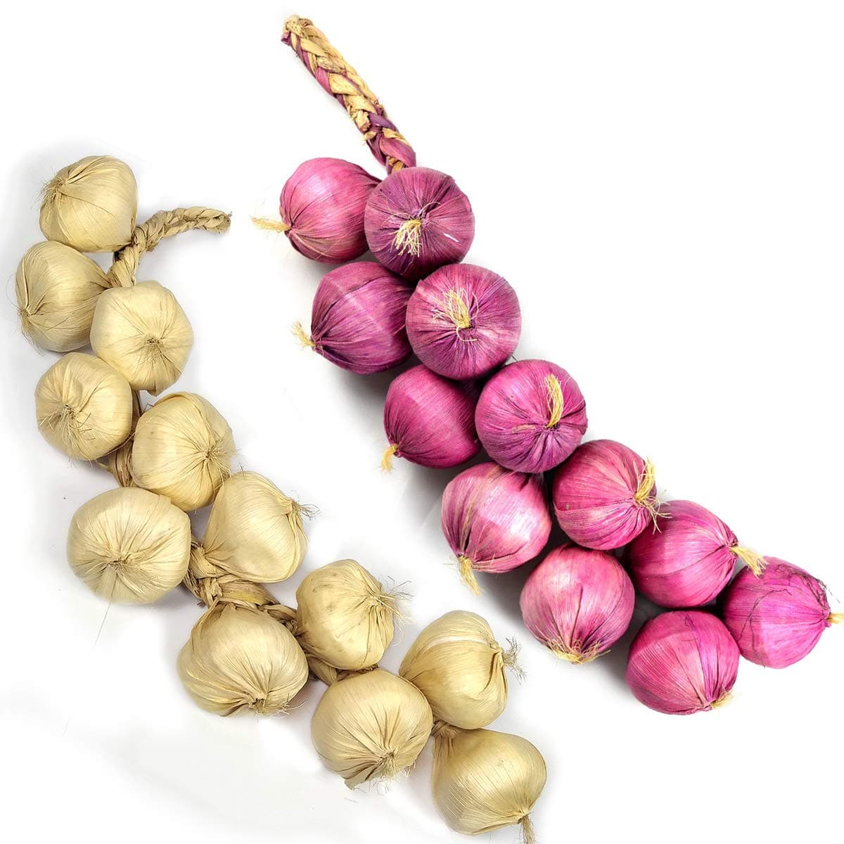 Reiki Crystal Products Artificial Onion with Garlic Simulation Foam Vegetables Artificial Garlic Fake Onion Hanging Vegetables String Home Decoration Pack of Combo