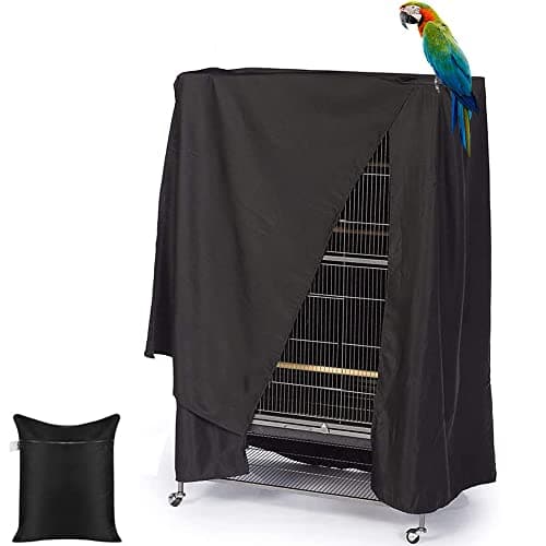 Skyour Bird Parrot Cage Cover Waterproof Sun Square Rolling Stand Birds Parrots Cages Covers Good Night Parrot Birdcage Protector Covers (41x27x48in)