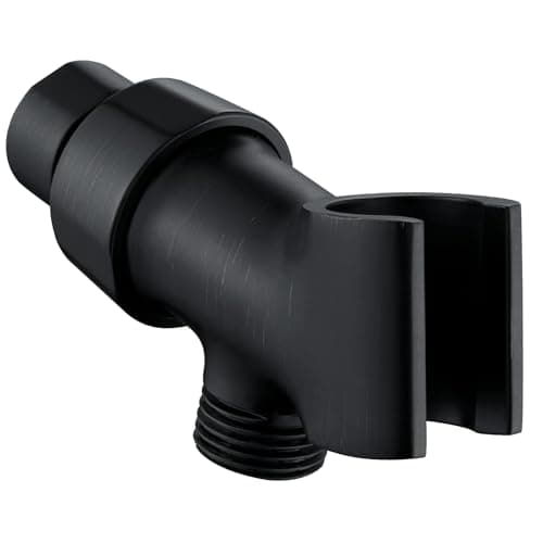 BRIGHT SHOWERS All Metal Handheld Shower Head Holder Adjustable Shower Arm Mount with 360 Degree Rotatable Brass Ball Joint and Hose Connector Universal Wall Hook Bracket Oil Rubbed Bronze