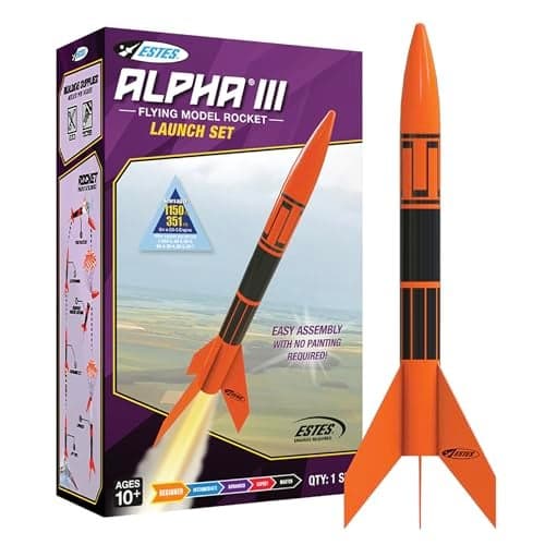 Estes 1427 Alpha III RocketBuilding Kit Beginner FlyingRocket Model Kit for Ages 10 Includes Launch Pad and Controller