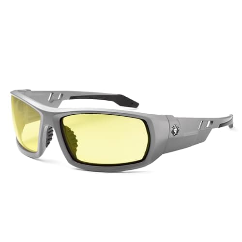 Ergodyne Skullerz Odin Safety Glasses - Matte Gray Frame, Yellow Lens