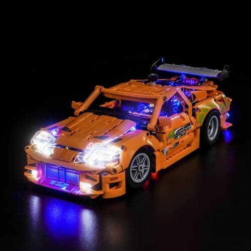 BrickBling LED Light Kit Compatible with Lego Technic Fast and Furious Toyota Supra MK4 42204 Not Come with Car
