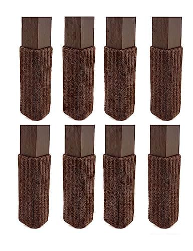 The Original Furniture Sock. Medium/Brown-NancyProtectz Patented with Grips/Furniture Chair Leg Hardwood Floor Protectors.