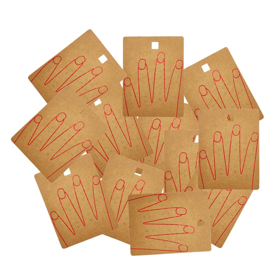 DIY Crafts Pack of 50Pcs 50x1 Brown Color 50Pcslot 103cmx79cm As Image Jewellery Display Cards for Necklaces JewelleryMaking Display Pack of 50Pcs 50x1 Brown Color
