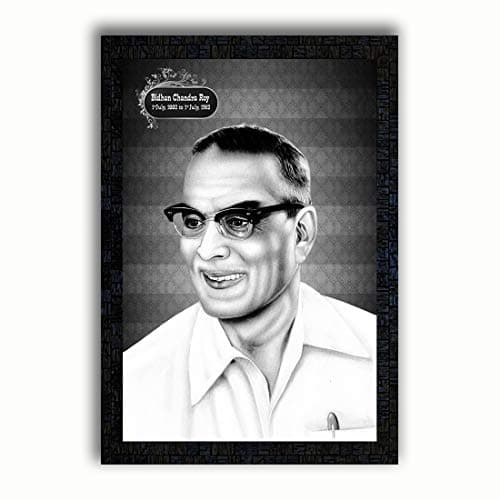 pnf UV Textured Framed Poster of of Bidhan Chandra Roy-19858(13.5x19inch,Framed Print,Multicolour)