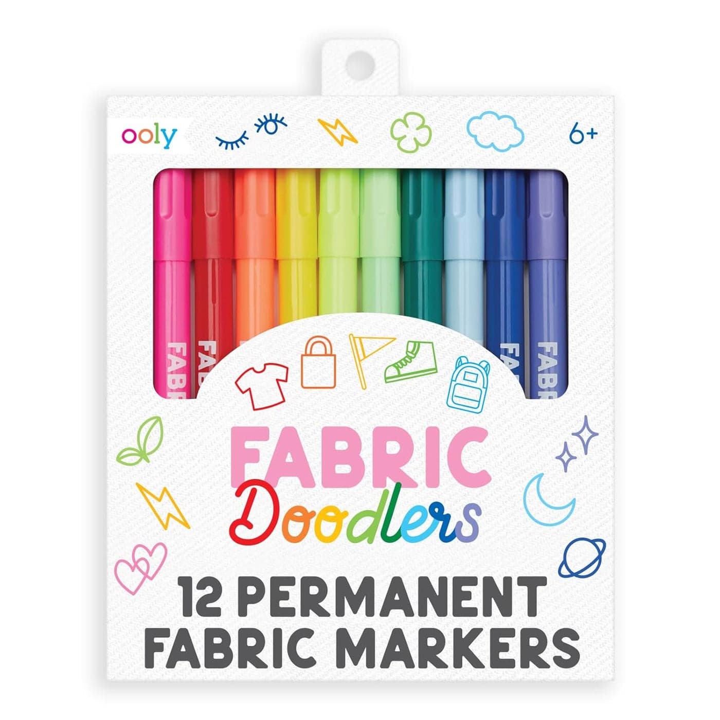 OOLY Fabric Doodlers Markers Set of 12