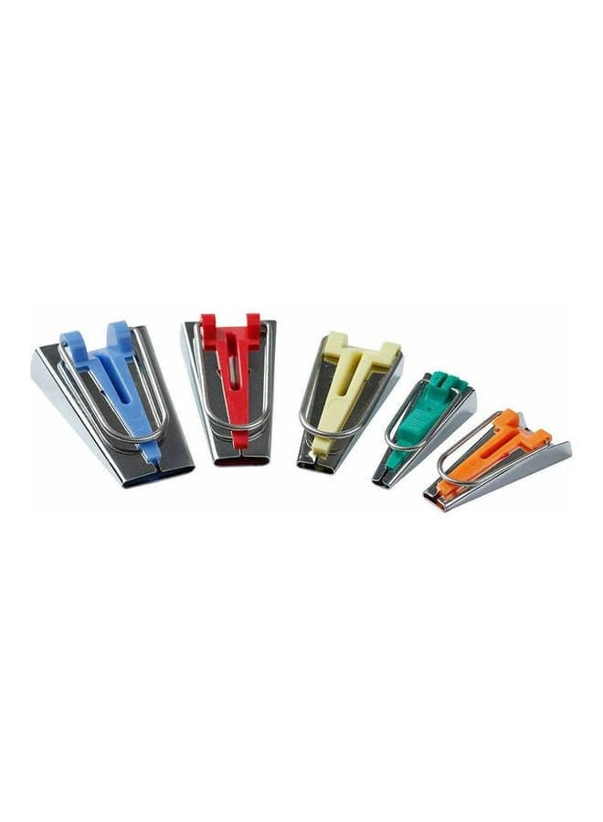 5-Piece Fabric Bias Binding Tape Maker Kit Multicolour 18x11x5cm