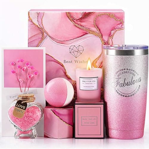 EUASOO Birthday Gifts for Women Mom Nana Daughter, Rose Self Care Spa Gift Baskets for Women, Christmas Valentines for Women Best Friend Sister Her Wife Girlfriend