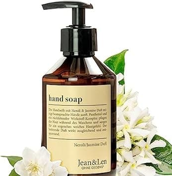 Jean Len Neroli Jasmine Hand Soap Gently Cleans Hands Liquid Soap in Pump Dispenser for Pure and Nourished Hands Charming Fragrance No Parabens Silicone Microplastic Vegan 250 ml