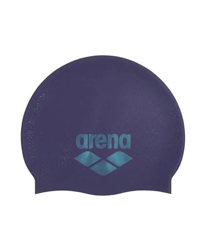 Arena Unisex Shine Silicone Swim Cap for Women and Men Fitness Swimmers Intensive Training Durable Soft Elastic Bathing Cap, Future Dusk/Water