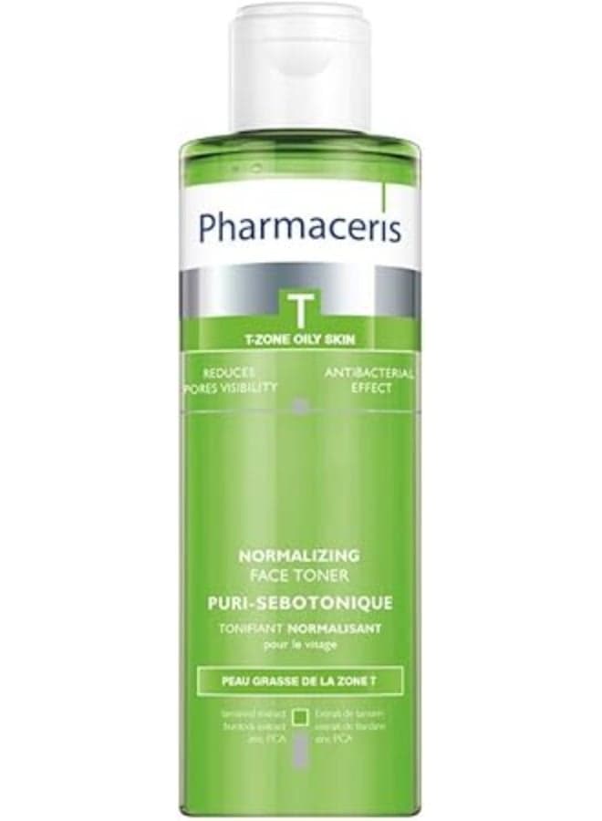 Pharmaceris T - Zone Oily Skin Puri‑Sebotonique Normalizing Face Toner, 200 Ml – Sebum-Regulating, Pore-Refining Toner With Tamarind, Burdock, Zinc Pca For Acne-Prone Combination Skin