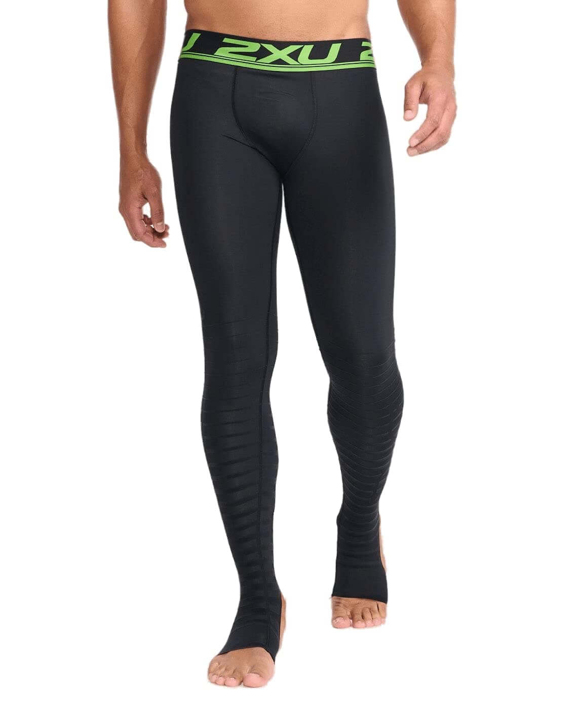 2XU Men's Elite Power Recovery Compression Tights - Enhance Performance & Recovery - Black/Nero - Size Large