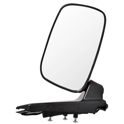 UNO MINDA RV-13005L Shatterproof Glass Rear View Mirror (Black)- Left Hand Side for Maruti Alto LX