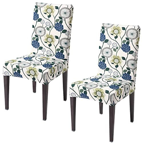 HOKIPO 2 Elastic Dining Chair Cover Protector Seat Slipcovers (AR-4037-D5*2)