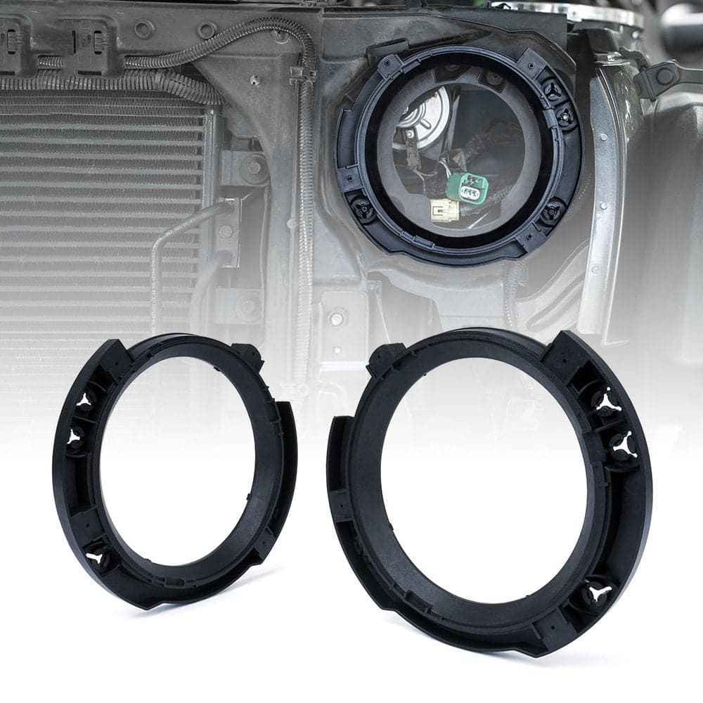 Xprite 7 Inch Headlight Mounting Bracket Replacement Headlight Mount Bracket Black Ring Compatible with 20072018 Jeep Wrangler JK