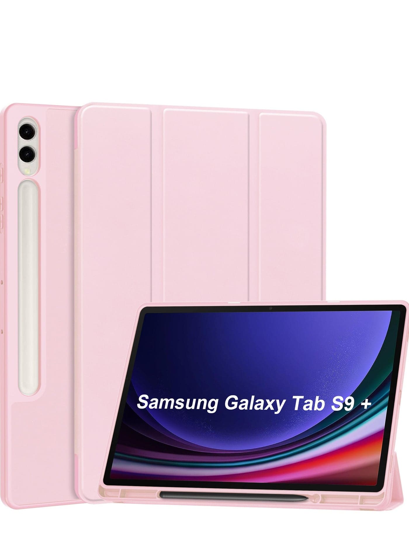 Tablet Case for Samsung Galaxy Tab S9 plus 12.4-Inch with S Pen Holder, Slim Folio Stand Protective Tablet Cover, Multi-Angle Viewing