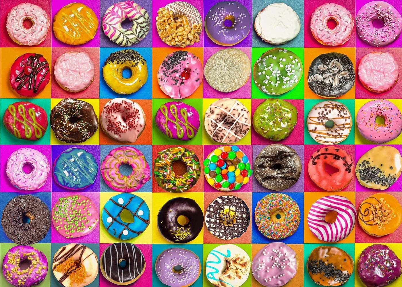 Nattork Jigsaw Puzzles 500 Pieces for Adults, Families (Donuts) Pieces Fit Together Perfectly