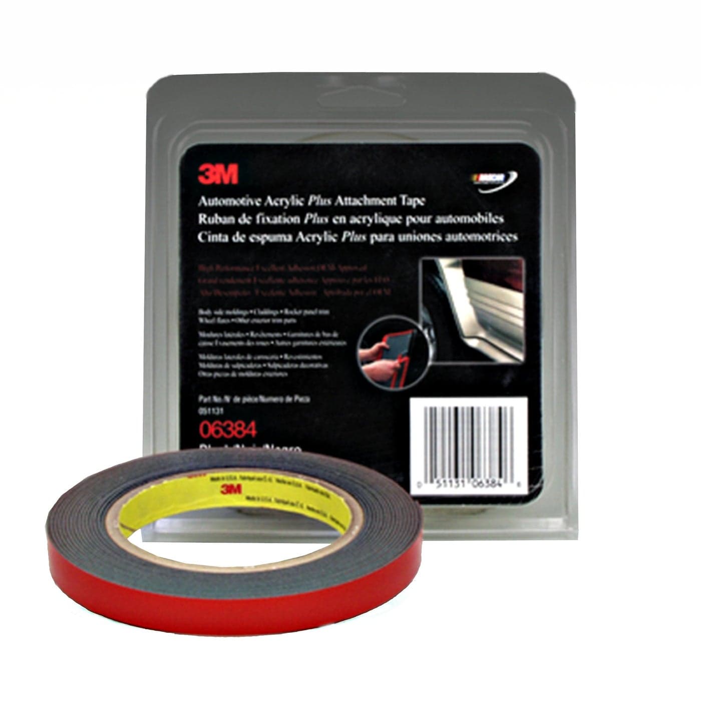 3M 06384 Automotive Acrylic Plus Attachment Tape Black