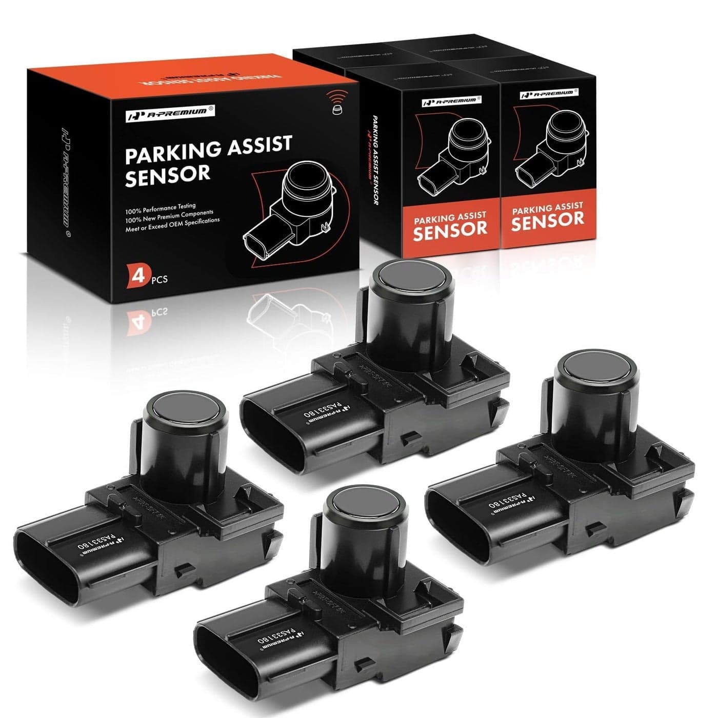 APremium 4PC Reverse Backup Parking Assist Sensor Compatible with Select Toyota Lexus Models Sienna 20112017 RX450hRX350 20102012 GX460 20102013 Replace 8934133180 8934106020
