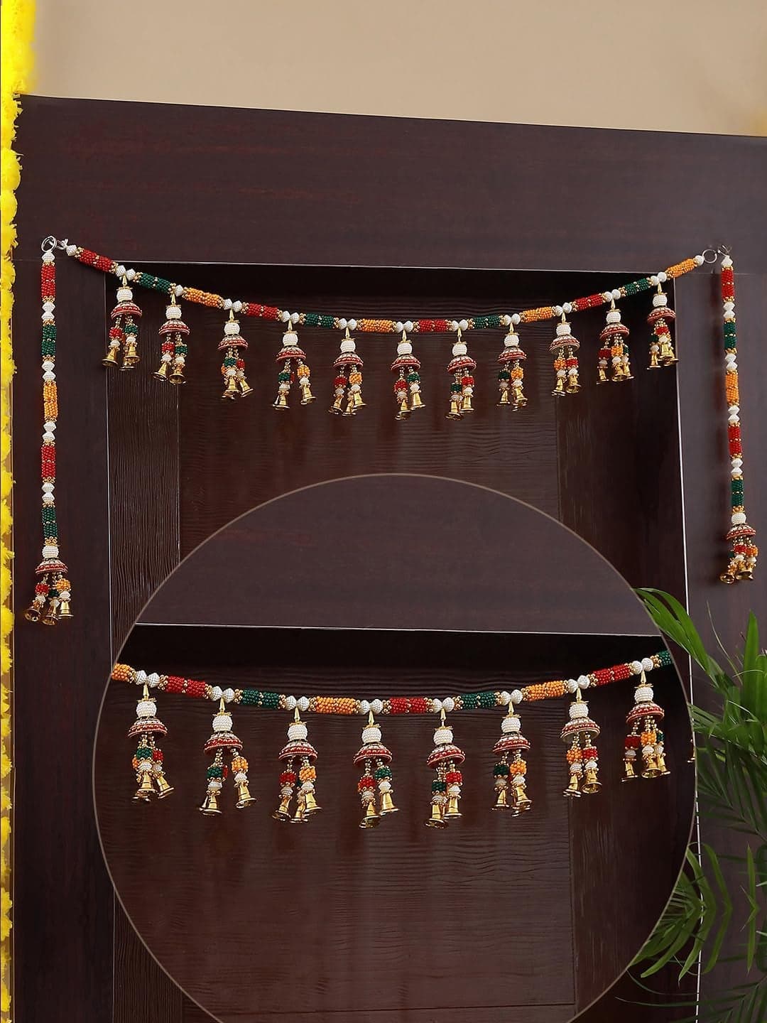 TIED RIBBONS Torans for Main Door Bandhanwar for Entrance Door Wall Hanging Bandarwal for Festive Decor - Decoration Item for Home Decor (Length 36 inch)