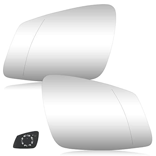 Youxmoto Side Mirror Glass 2009-2019 Fit for BMW Driver Left and Passenger Right Side Heated Mirror Glass, for 228i 320i 328i 330i 335i 428i 430i 435i 440i 535i 550i 640i i3 M2 M3 M4 M5 X1