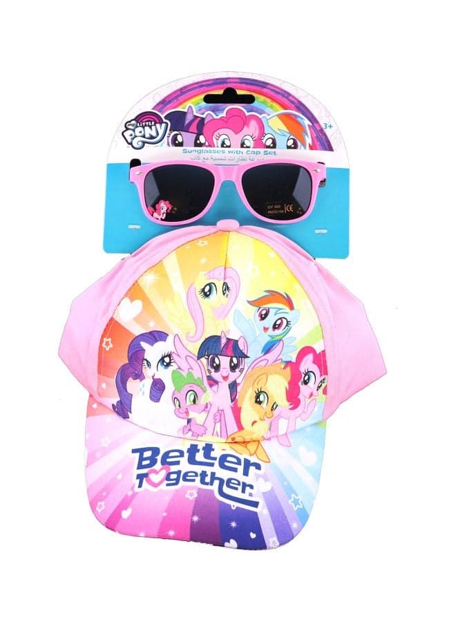 Girls MLP Printed Kids Cap With Sunglasses Set