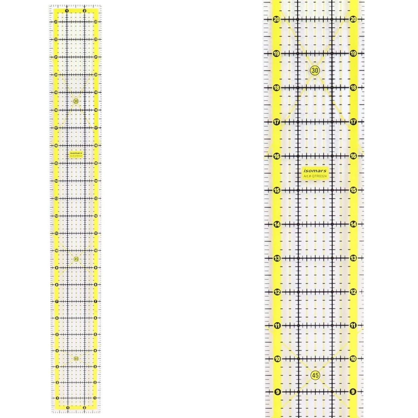 Isomars Garment Patchwork Quilting Ruler 3X24 Quilting Ruler for Fashion Designing