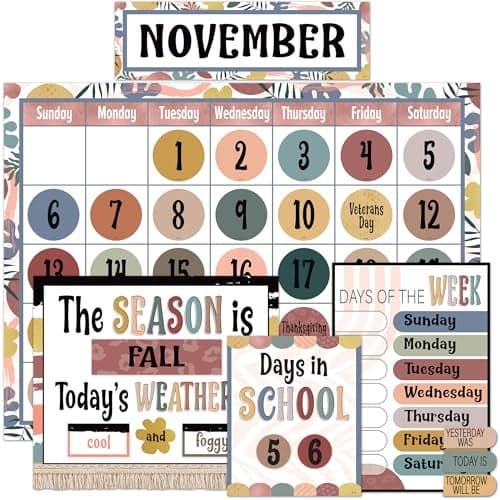 Teacher Created Resources Wonderfully Wild Calendar Bulletin Board Large