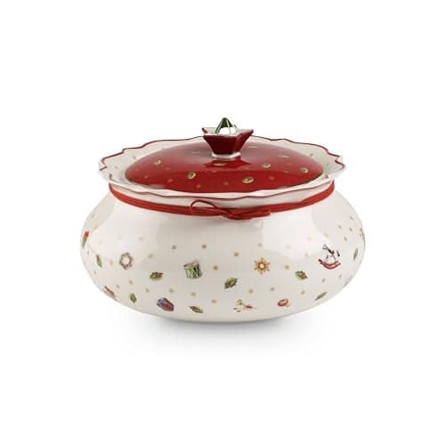 Villeroy & Boch 14-8585-4556 Toy's Delight Box Small, Porcelain, White/Red