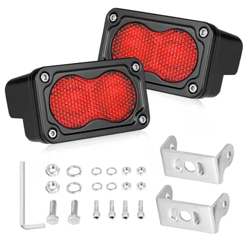 Red LED Pods, AKD Part 3" 40W Diffused CREE LED Pod Lights Red Chase Light Bars Fishing Hunting Emergency Safety Signal Trailer Lights for Truck Pickup Tractor Van Boat UTV