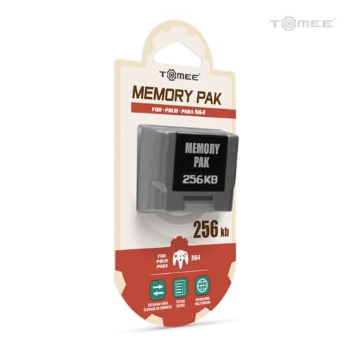 Tomee 256KB Memory Pak for Nintendo 64 – N64 Memory Card, Controller Pak, Retro Gaming Accessory for Game Saves and Storage