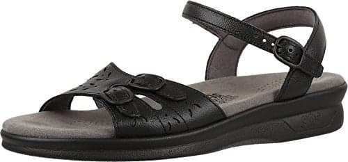SAS Duo Adjustable Comfort Sandal Black 12 M (M) (B)