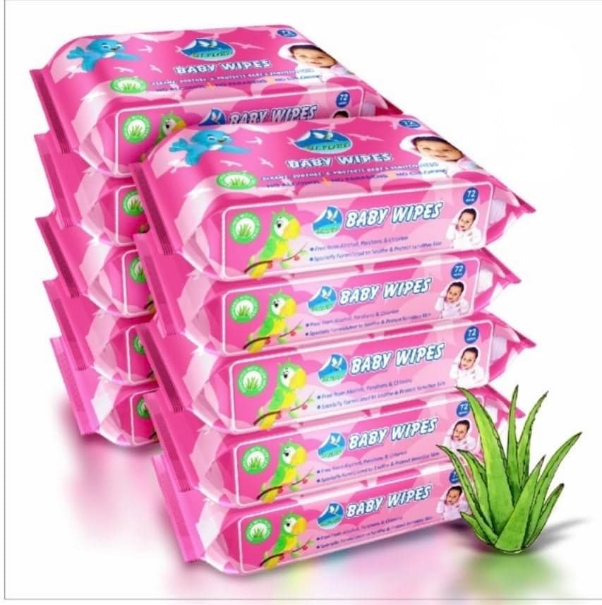Glider Baby Wipes with Aloe Vera, Vitamin E & Mild Fragrance | Gentle & Soft for Baby's Sensitive Skin | (Pack of 10 – 720 Wipes)