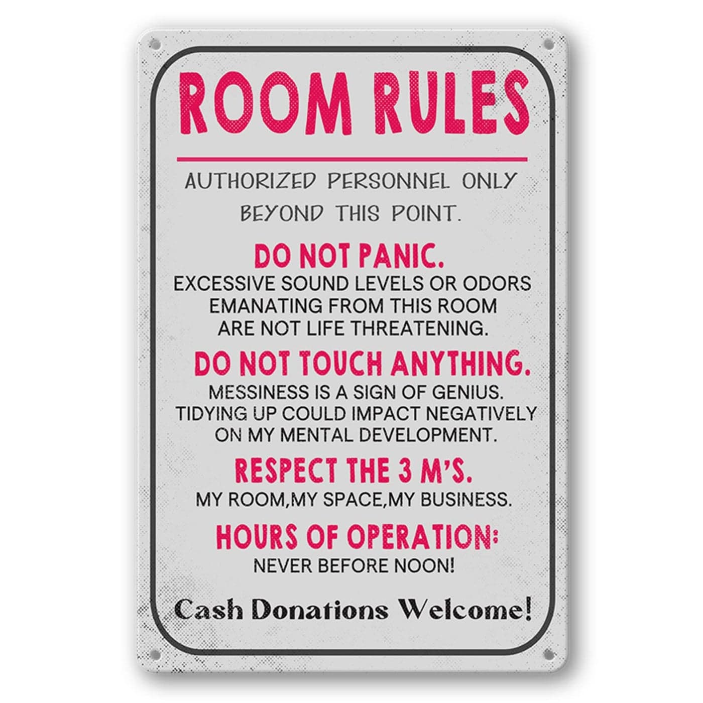 Room Sign For Teen Girls Bedroom Door Decor Teen Boy Room Signs Girl Room Rules Signs Dorm Wall Accessories Cool Things For Teens Funny Metal Tin Sign Gaming Decor 12 X 8 In