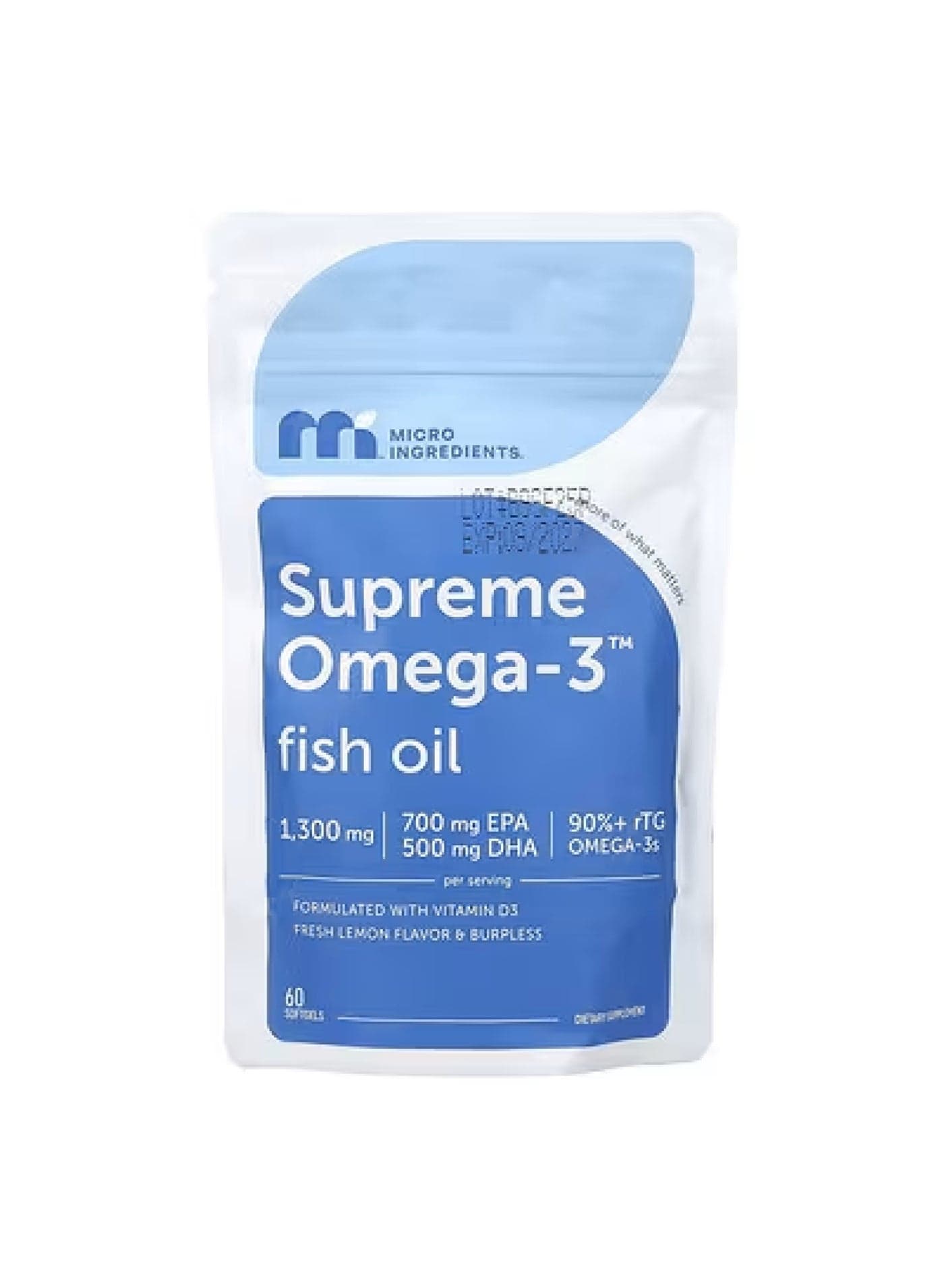 Supreme Omega-3™ Fish Oil, Fresh Lemon, 60 Softgels