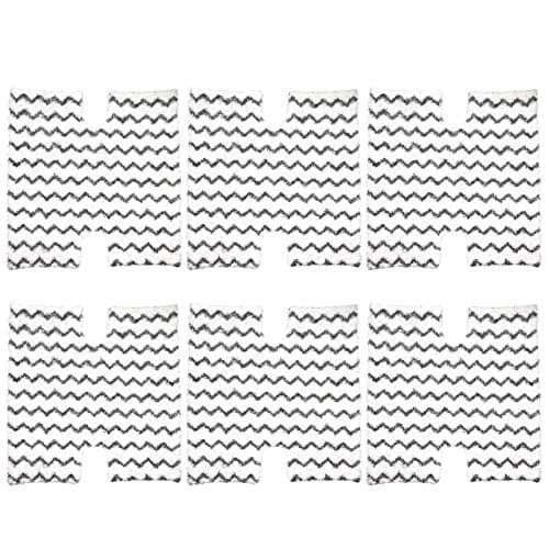 6 Pack Steam Mop Pads Replacement P184WQ for Shark Genius Steam Mop S5003D & Lift-Away Pro Steam Mop S3973 S3973D S3973WM S5001 S5002Q S5003A S5004 S5004W S6001W S6001WM S6002C S6003D S6003W