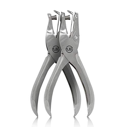 1 Hole Punch Single Hole Puncher 8 Sheet Capacity Ultimate Stationery Silver Color 2 Pack Classic Office Paper Punch for Paper