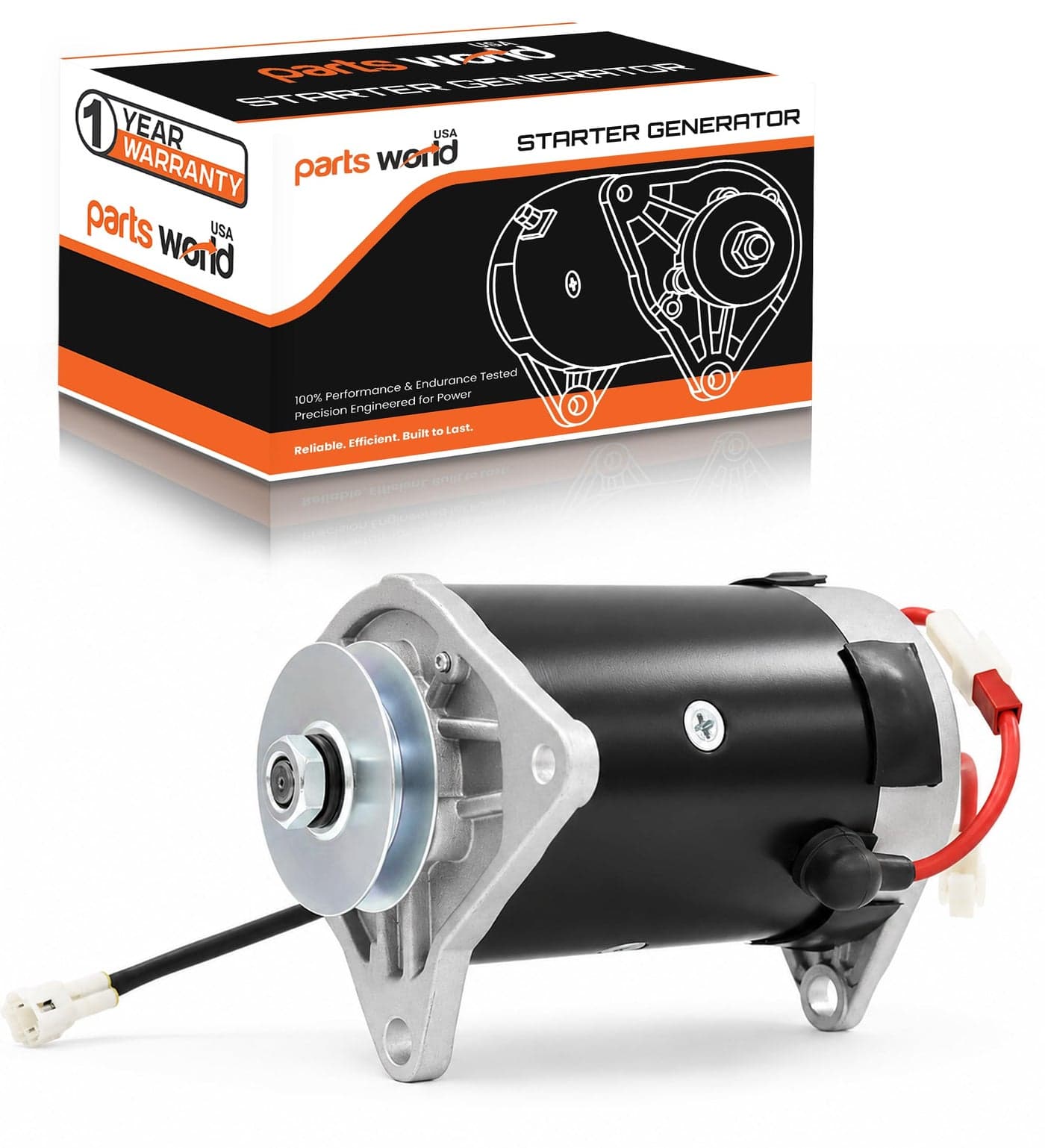 PARTS WORLD USA 12V Starter Generator for Yamaha G16 G19 G20 G21 G22 (1996- Up) Golf Cart 15422N JN6H110001-00 JN6H110002-00 GSB107-06 GSB107-06E GSB107-06F GSB107-06G GSB107-06H GSB107-06K