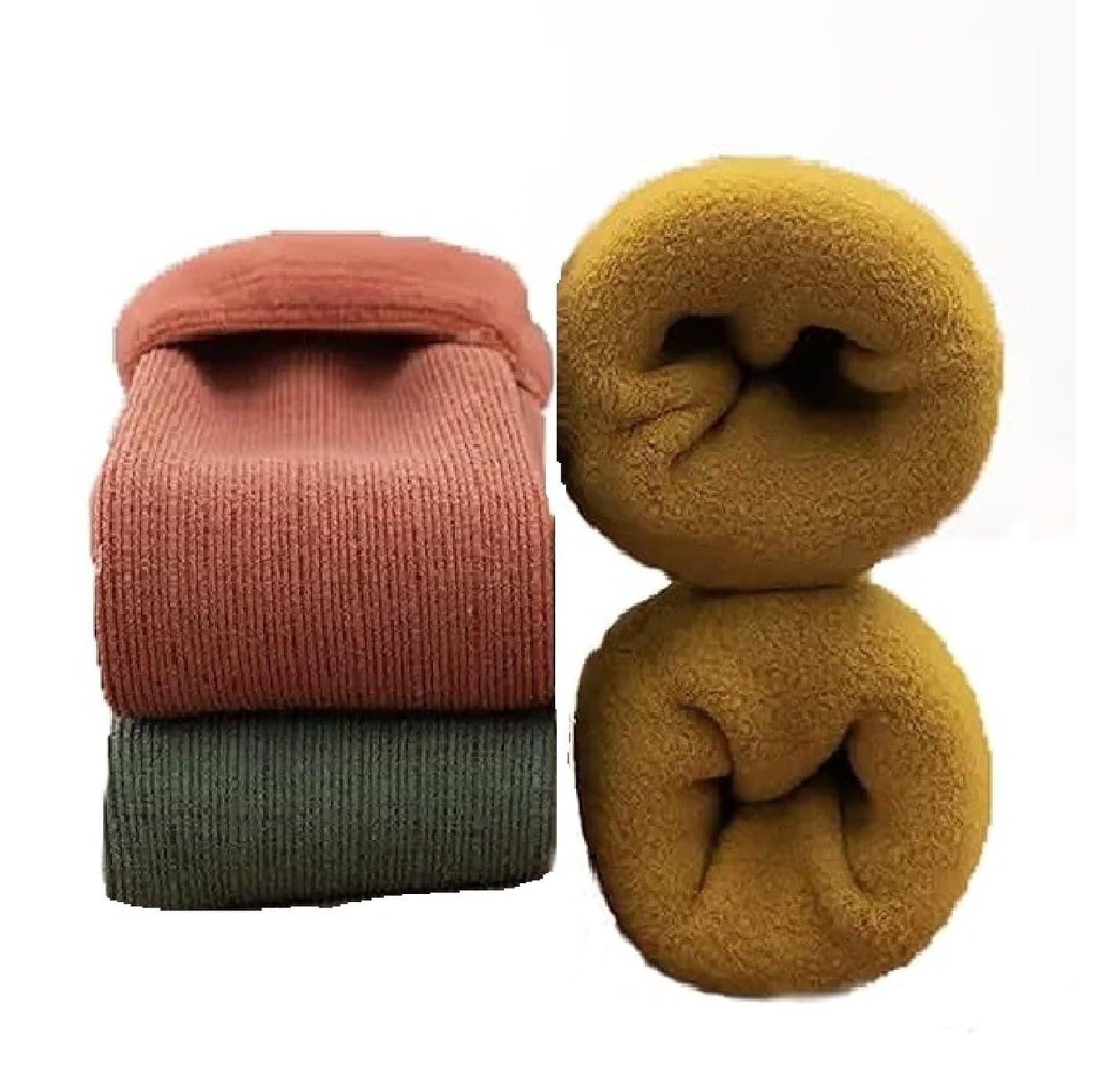 AVNISH Wool Warm Snow Socks 3 Pair Thick Thermal Woolen Socks for Women Winter Wear Knee Length | Stretch Knit Super Fleece Soft Fur Velvet Leg Warmer Short Boot Cuff Socks Stocking Girls (Multicolor)