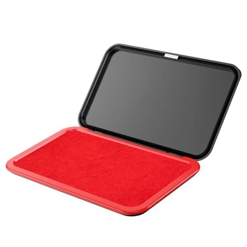 NEO MARK Large Stamp Pad 350x 625 Magnetic Lid Premium Quality Felt Stamp Pad Red