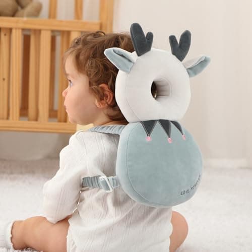 Baby Head Protector Backpack Soft Lightweight Head Protection Pillow for Bebe Walking and CrawlingDeer