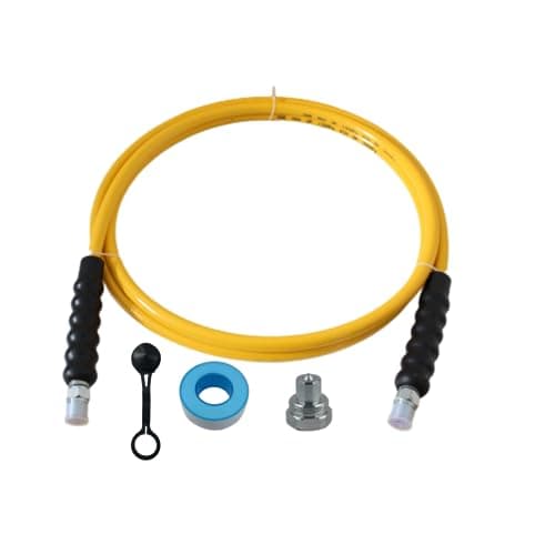 LX Hydraulics 10' 10000psi High Pressure Hydraulic Hose CH-604 Coupler 3/8" NPT Thread Hydraulic Hose Assembly,1/4" ID x 10 ft (YELLOW, 10' 10000 PSI 3/8")