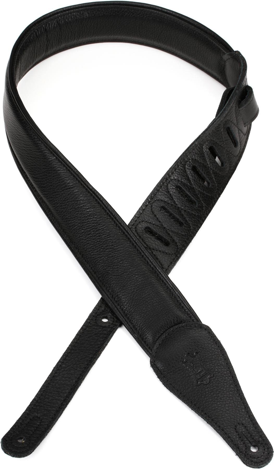 Levy's Leathers M17CG-BLK Garment Leather Guitar Strap, Black