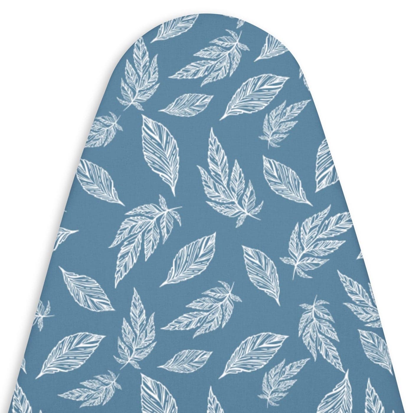 Encasa Ironing Board Covers 15 x 54 inch Drawstring Tightening with Thick 3 mm Felt Padding Easy Fit Scorch Resistant Printed Big Leaves Blue