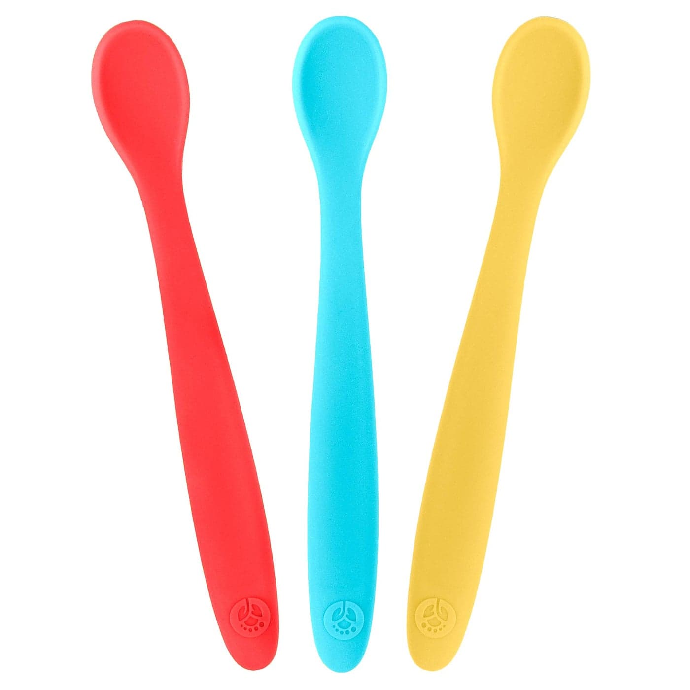 WeeSprout Silicone Baby Spoons First Stage Infant Feeding Utensils With SoftTip Bendable Kitchenware for Parent SelfFeeding UltraDurable Dishwasher Safe Travel Case Set of 3