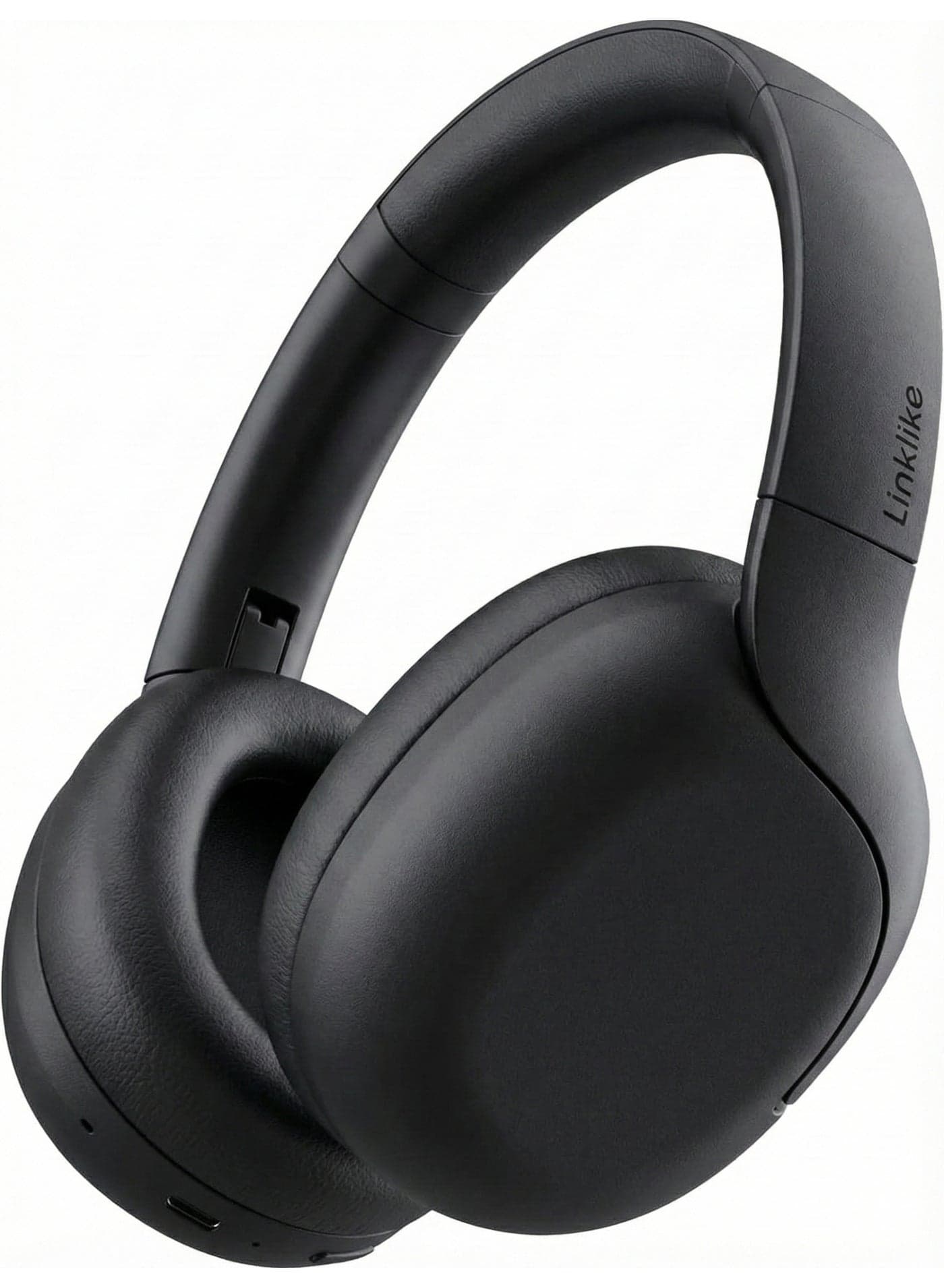 HS-1 Active Noise Cancelling Headphones, Hi-Res Audio, 180H Playtime, Bluetooth 5.3 Over-Ear Headset with Mic, Touch Control, Foldable Design, IPX5 Waterproof, Wireless for Travel/Gym/Office - Black